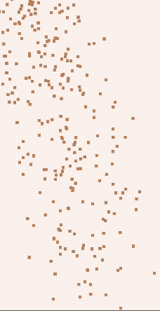 Animation of an ordering screen, with square shaped grains filling up the screen and a rotating square, text says 'your order is being processed' followed by 'order confirmed'